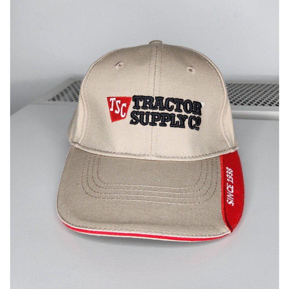 Tractor Supply Co Since 1938 Khaki Beige Cotton Adjustable Baseball Cap Hat